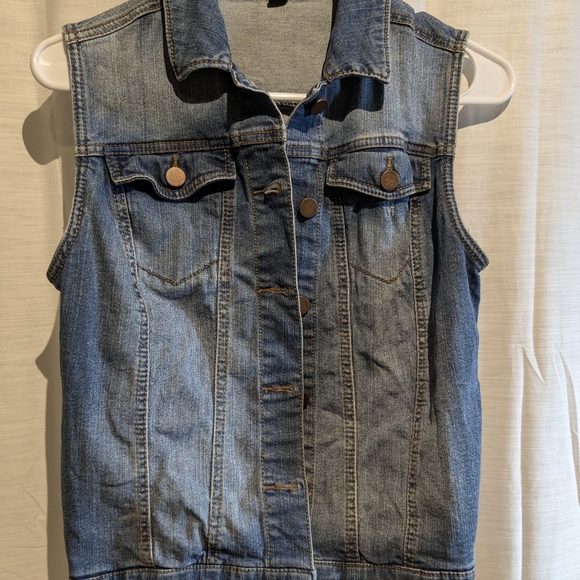 Jean Jacket Vest Excellent Condition Bin W - Picture 6 of 7